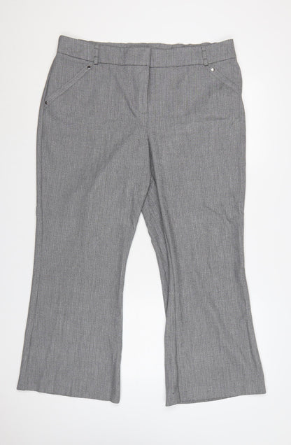 Savoir Women Grey Size 18 Short Dress Pants Trousers
