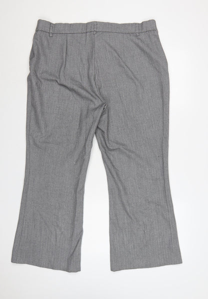 Savoir Women Grey Size 18 Short Dress Pants Trousers