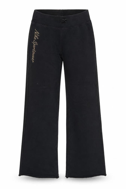 Nike Womens Black XS Sweatpants Cotton Elastic Waist Logo