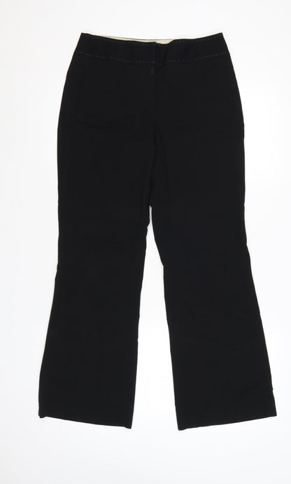 Next Petite Women's Black Size 8 Straight Leg Stretch Trousers