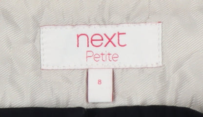 Next Petite Women's Black Size 8 Straight Leg Stretch Trousers