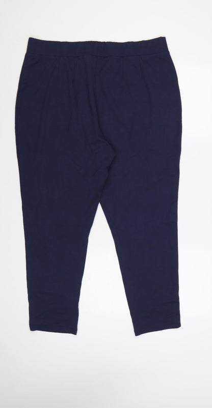 Studio Women's Blue Plus Size 20 High Rise Stretch Leggings