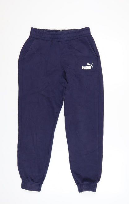 Puma Boys Blue 13-14 Years Jogger Sweatpants with Pockets
