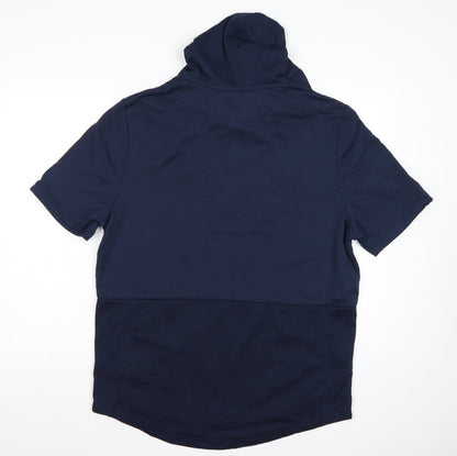 Fanatics Men's Blue Short Sleeve Pullover Hoodie Size L