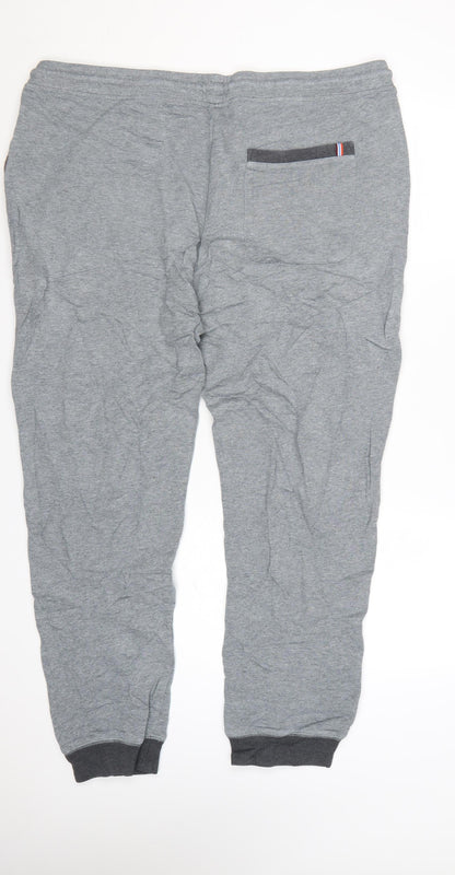 Boden Men's Grey Cotton Jogger Trousers XL Comfortable Casual