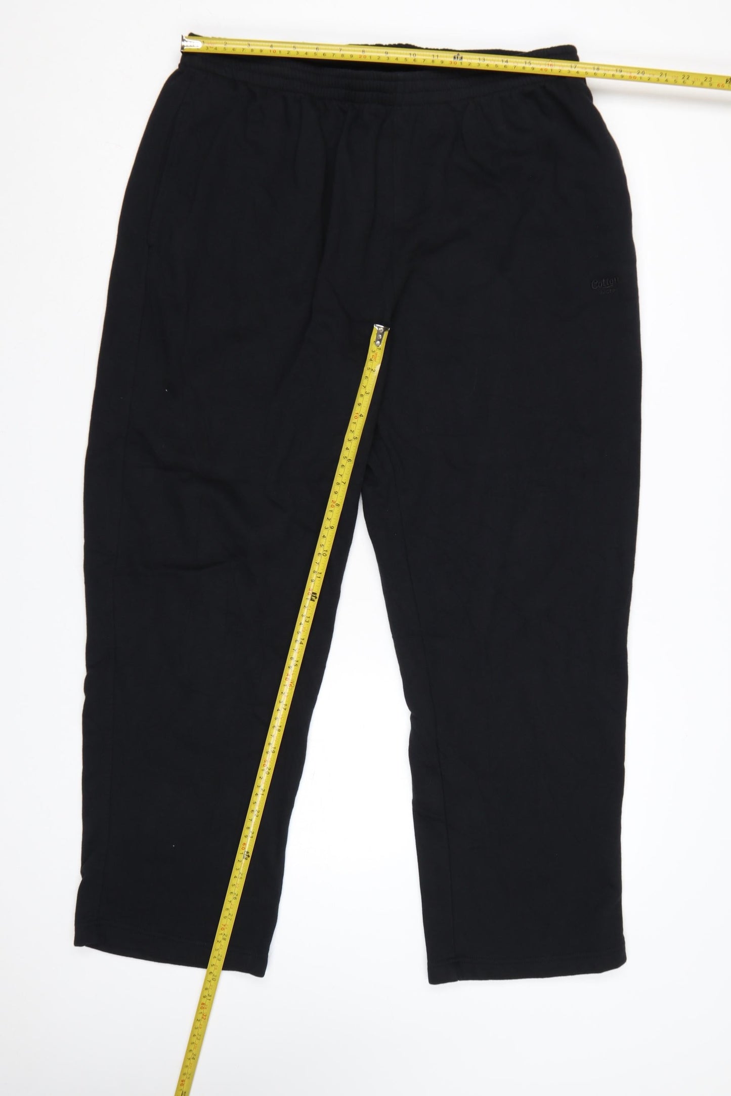 Cotton Traders Men's Black 3XL Sweatpants Elastic Waist Jersey Trousers