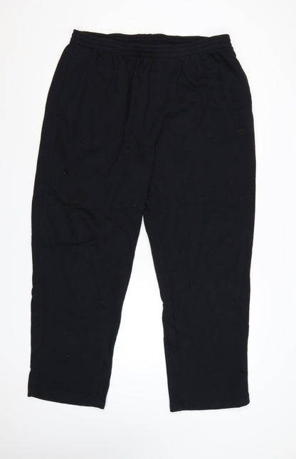 Cotton Traders Men's Black 3XL Sweatpants Elastic Waist Jersey Trousers
