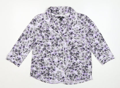 Simply Vera Vera Wang Women's Multicoloured Floral Jersey Pyjama Top M