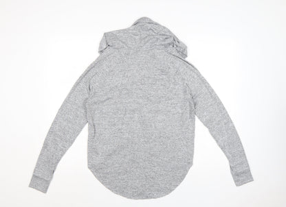 GAP Womens Grey XS Lace-Up Hoodie Pullover Long Sleeve Top
