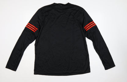 Adidas Men's Black XL Long Sleeve Running T-Shirt Climalite