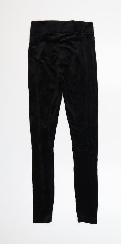Miss Selfridge Women’s Black Velvet Stretch Ankle Leggings Size 10