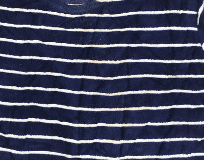 Armor Lux Women Navy White Striped Pullover Sweatshirt L Cotton Blend