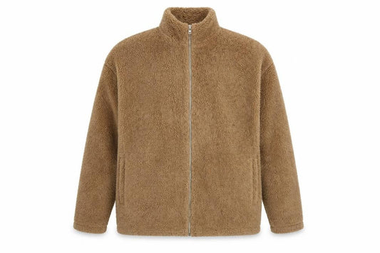 ASOS Men’s Brown Fleece Zip Jacket Size L Regular Fit