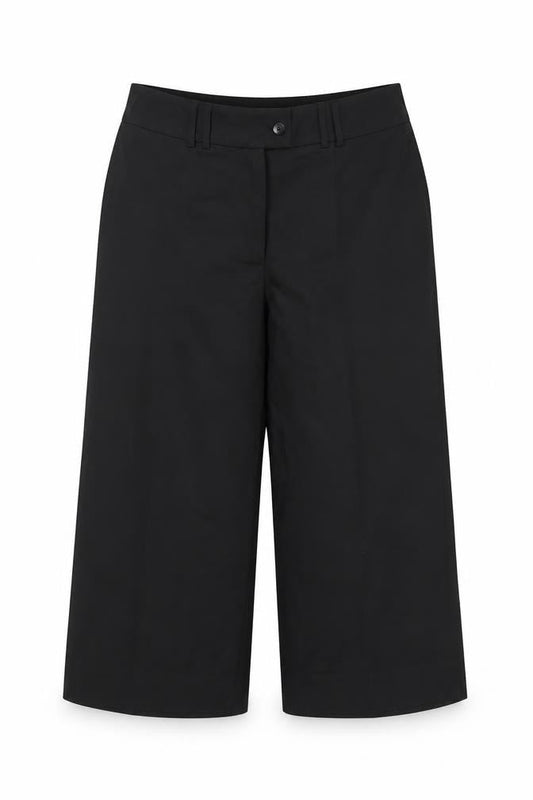 EAST Women’s Black Cropped Wide-Leg Trousers Size 12