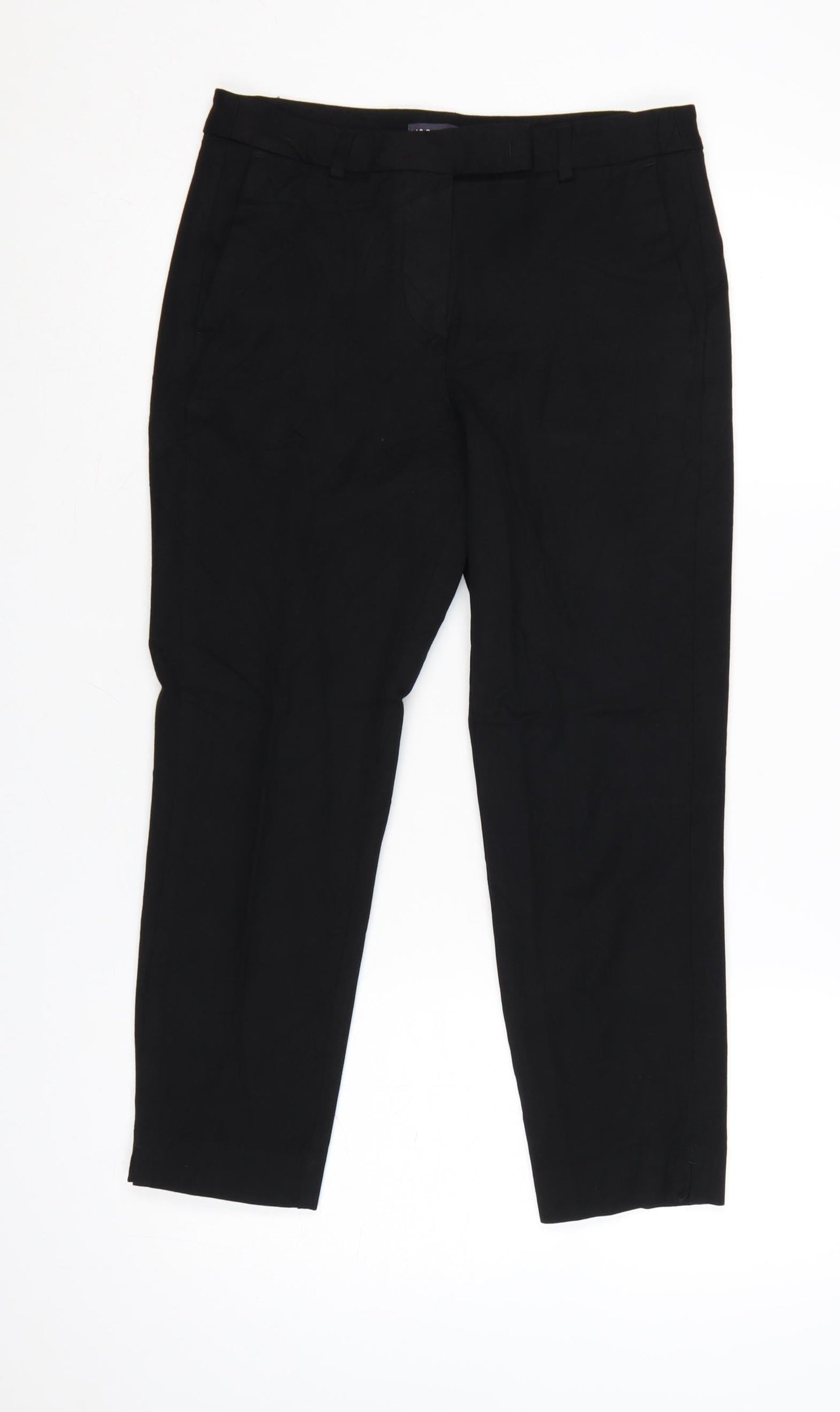 Marks and Spencer Women Black Size 10 Slim Tapered Trousers