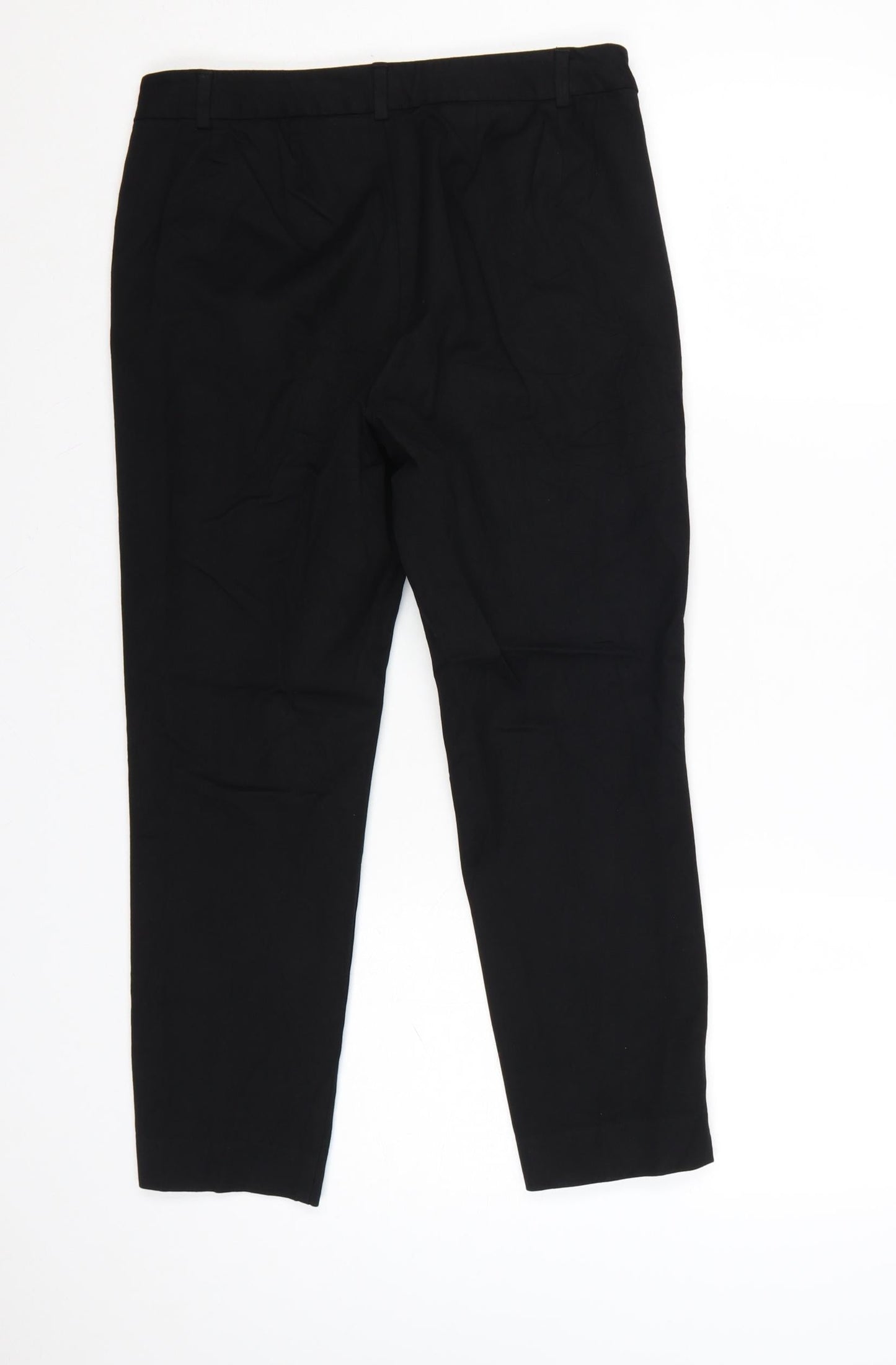 Marks and Spencer Women Black Size 10 Slim Tapered Trousers