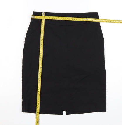 Oasis Womens Black Size 10 Pencil Knee Length Work Skirt