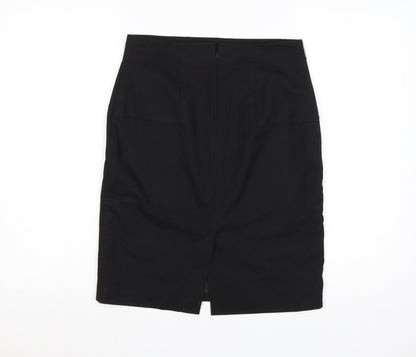 Oasis Womens Black Size 10 Pencil Knee Length Work Skirt