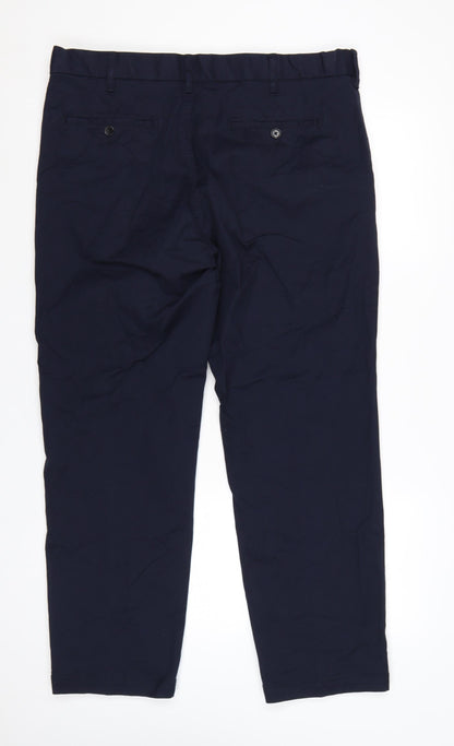 Marks and Spencer Men's Blue Chino Trousers 38in Waist 29in Leg