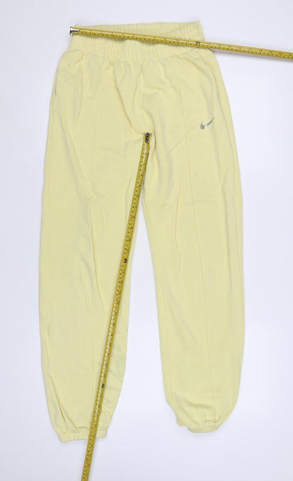 Nike Womens Yellow XS Jogger Sweatpants with Elastic Waist
