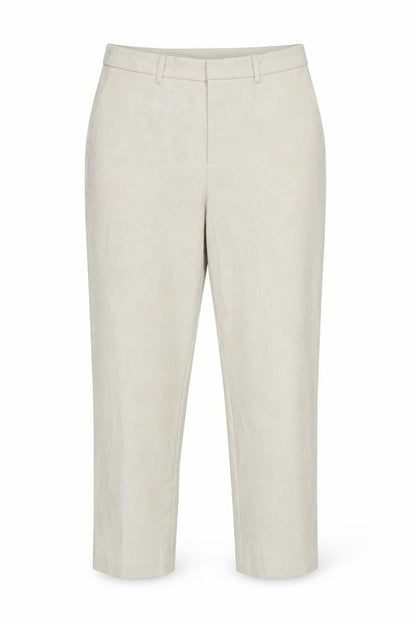 Uniqlo Women Beige Cropped Trousers M Polyester Blend