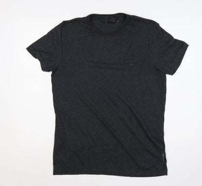 French Connection Men's Grey Crew Neck Short Sleeve T-Shirt Size L