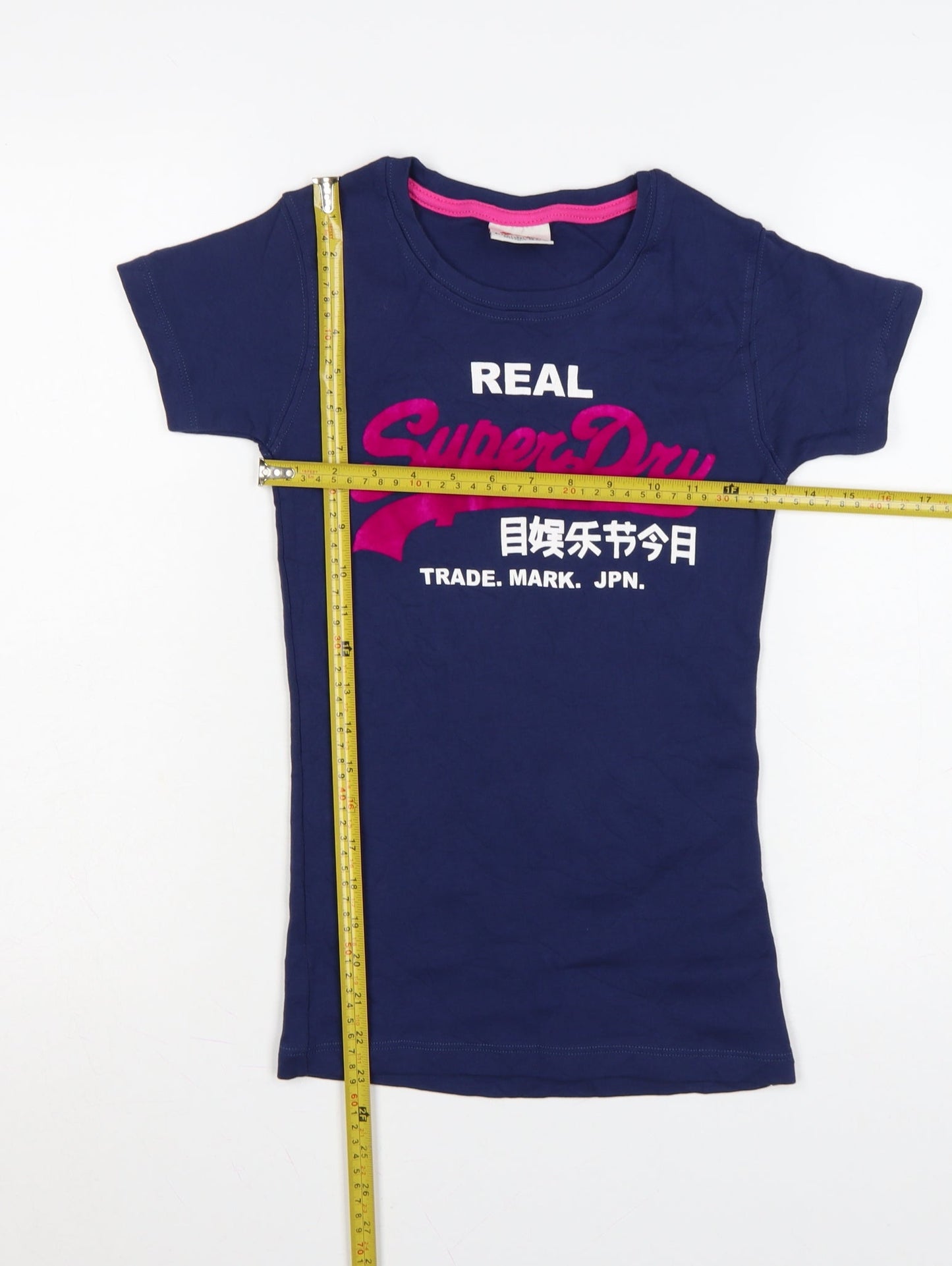 Superdry Women's Blue Slim Fit Vintage Graphic T-Shirt Size S