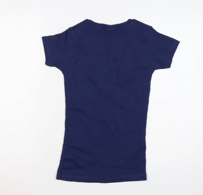 Superdry Women's Blue Slim Fit Vintage Graphic T-Shirt Size S