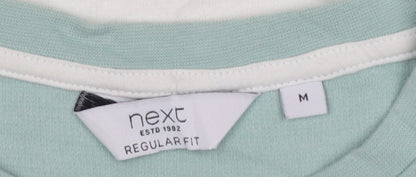 Next Men’s Mint Green Stripe Regular Fit Cotton T-Shirt M