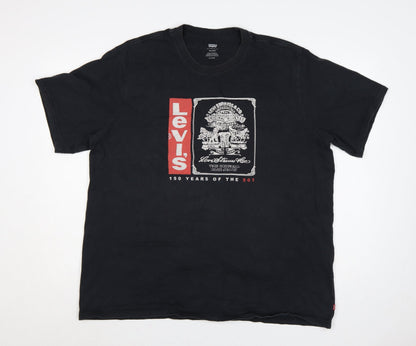 Levi's Men's Black XL Relaxed Fit Graphic Cotton T-Shirt
