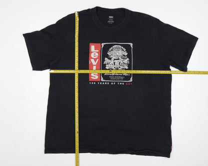 Levi's Men's Black XL Relaxed Fit Graphic Cotton T-Shirt