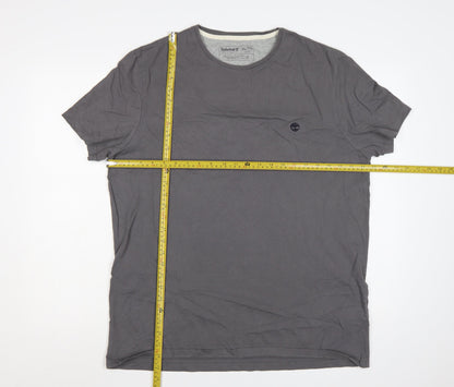 Timberland Men's Grey Slim Fit XL Crew Neck Cotton T-Shirt