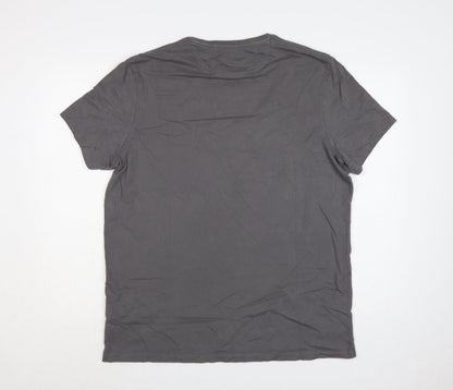 Timberland Men's Grey Slim Fit XL Crew Neck Cotton T-Shirt