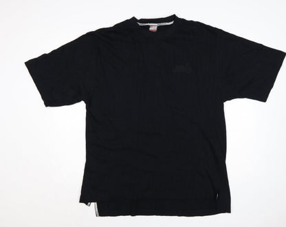 Southpole Men's Black Cotton Short Sleeve T-Shirt Size L