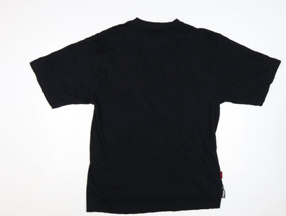Southpole Men's Black Cotton Short Sleeve T-Shirt Size L