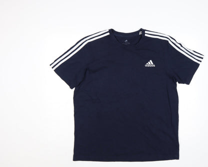 Adidas Men's Blue Short Sleeve Crew Neck T-Shirt Size L