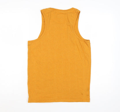 Superdry Men's Yellow Vintage Sleeveless T-Shirt Size S