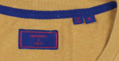 Superdry Men's Yellow Vintage Sleeveless T-Shirt Size S