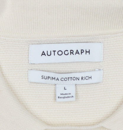 Marks and Spencer Autograph Men’s Ivory Supima Cotton Polo Shirt L