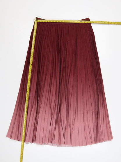 French Connection Womens Red Pleated Midi Skirt Size 10