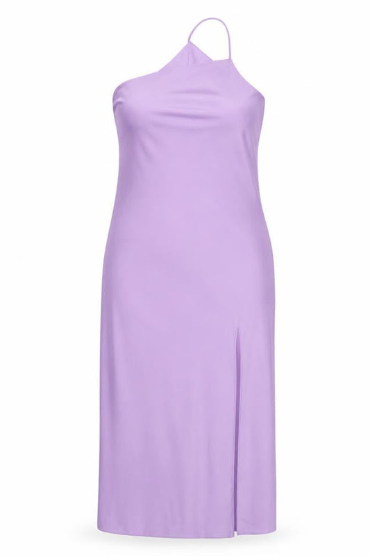 ASOS DESIGN Women's Purple Halter Slip Midi Dress Size 16