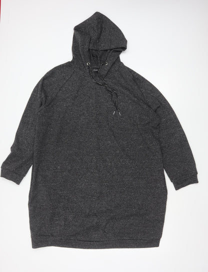 Yours Women Charcoal Grey Size 20 Pullover Hoodie Sweatshirt