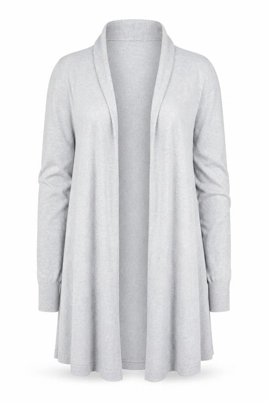 Phase Eight Women's Grey Longline Cardigan UK 14 Viscose Blend Knit