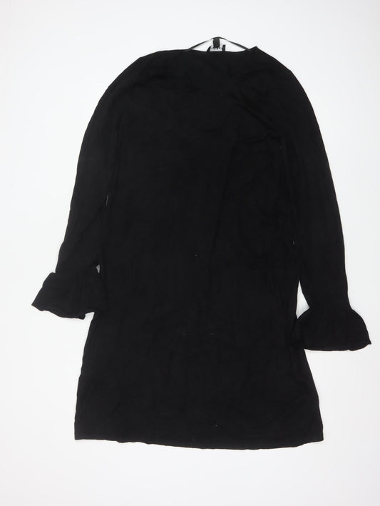 Additional front view of Long Tall Sally Women’s Black Knee Length Shift Dress, size UK 14, Tall
