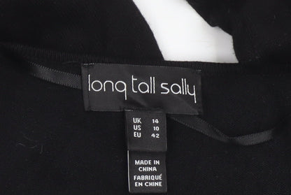Long Tall Sally Women’s Black Knee Length Shift Dress Size 14 Tall
