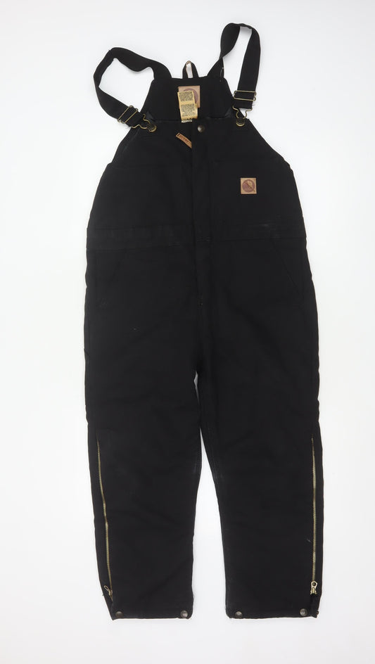Berne Black Youth Regular Cotton Insulated Dungaree 10-12