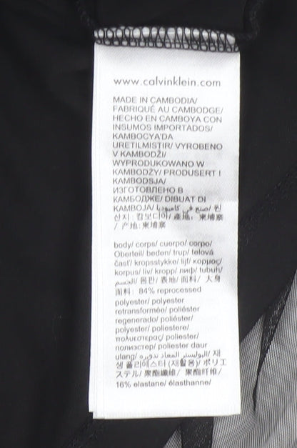 Calvin Klein Jeans Women’s Black Bodycon Sleeveless Mesh Dress L