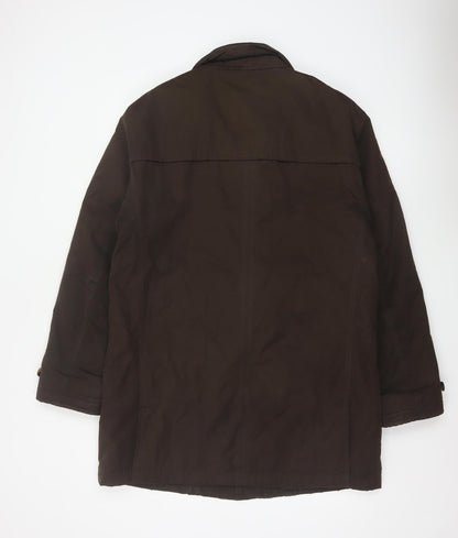 Marks and Spencer Blue Harbour Men Brown Mid-Length Overcoat Size M