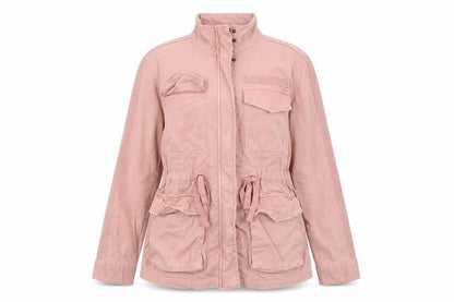 Marks and Spencer Womens Pink Cotton Military Jacket Size 10