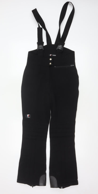 Tonini Women's Black Ski Jumpsuit Size 10 Nylon Acrylic Blend Adjustable Straps